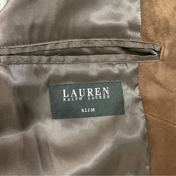 Lauren Ralph Lauren Dark Brown Suede Sport Coat Blazer - Picture 8 of 10